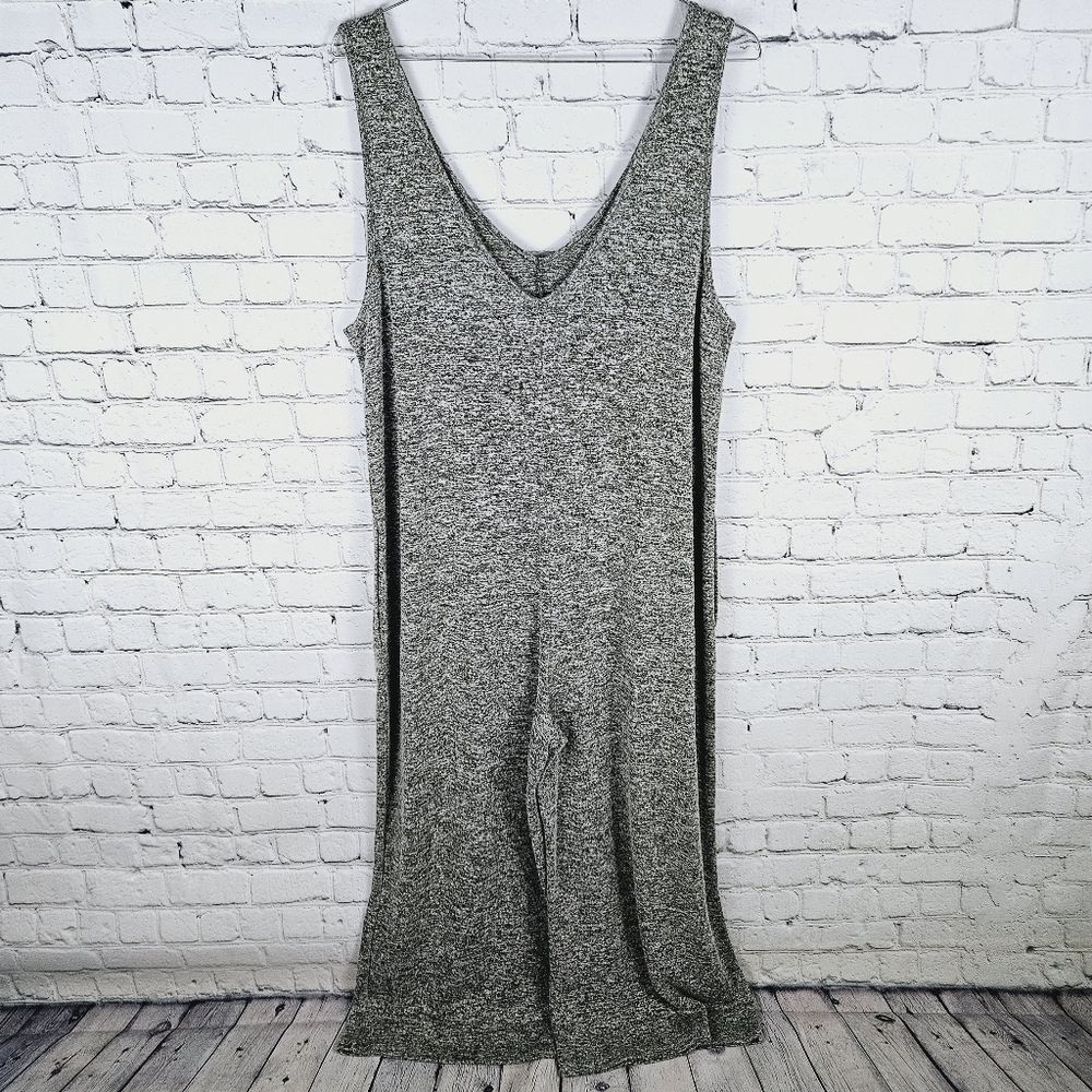 LATTE LOVE | Hacci marled knit stretch cropped wide leg pocket romper